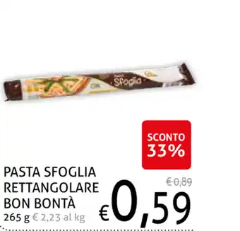 Ecu Discount Bon Bontà Pasta Sfoglia Rettangolare 265g offerta