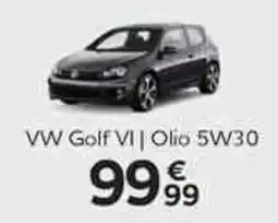 Norauto VW Golf VI, Olio 5W30 offerta