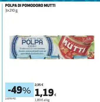 Ipercoop Polpa di pomodoro offerta