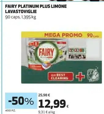 Ipercoop Platinum plus limone lavastoviglie offerta