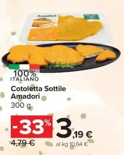 Carrefour COTOLETTA SOTTILE AMADORI offerta