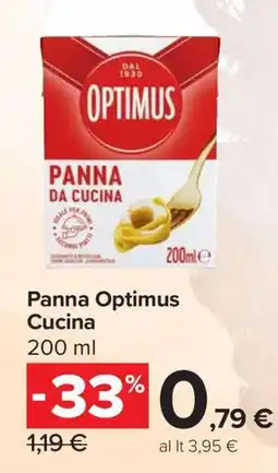 Carrefour Panna Optimus Cucina offerta
