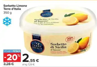 Carrefour Sorbetto Limone Terre d’Italia offerta