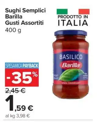 Carrefour Sughi Semplici Barilla Gusti Assortiti offerta
