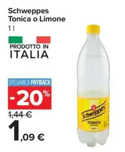 Carrefour Schweppes Tonica o Limone offerta