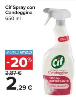 Carrefour Cif Spray con Candeggina offerta