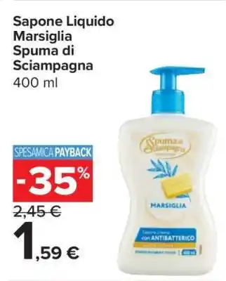 Carrefour Sapone Liquido Marsiglia Spuma Di Sciampagna offerta
