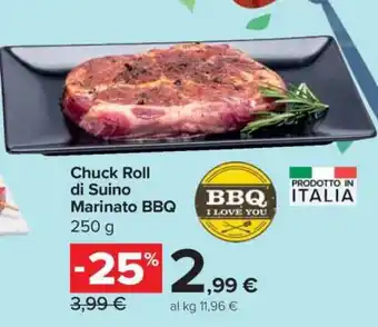 Carrefour Chuck Roll di Suino Marinato BBQ offerta