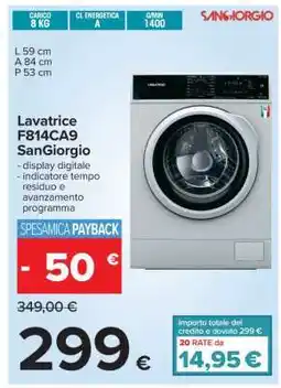 Carrefour Lavatrice F814CA9 SanGiorgio offerta