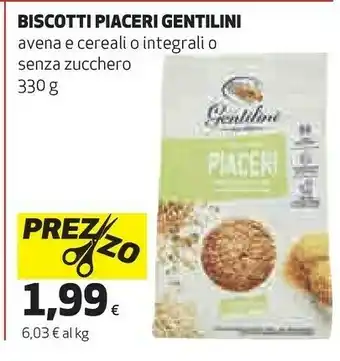 Coop Biscotti piaceri avena e cereali/ integrali/ senza zucchero offerta