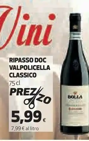 Coop Ripasso doc valpolicella classico 75cl offerta