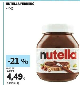 Coop Nutella offerta