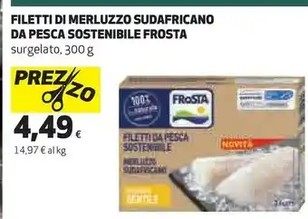 Coop Filetti di merluzzo sudafricano da pesca sostenibile surgelato offerta