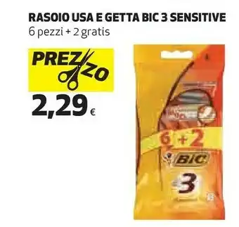 Coop 3 rasoio usa e getta sensitive offerta