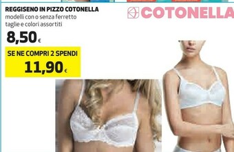 Coop Cotonella reggiseno in pizzo offerta