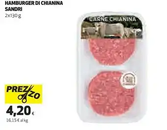 Coop Hamburger di chianina offerta