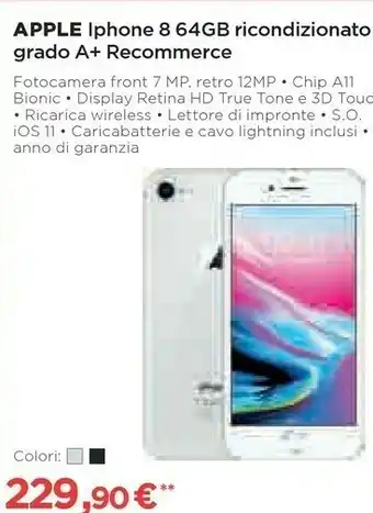 Coop Iphone 8 64gb ricondizionato grado a+ recommerce offerta