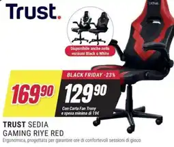 Trony Trust sedia gaming riye red offerta