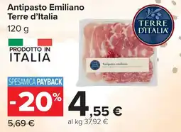 Carrefour Antipasto Emiliano Terre d'Italia offerta