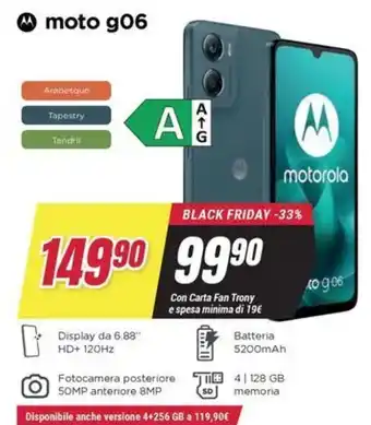 Trony motorola moto g06 offerta