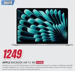 Trony APPLE MACBOOK AIR 13 M5 512GB offerta