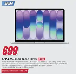 Trony APPLE MACBOOK NEO A18 PRO 256GB offerta