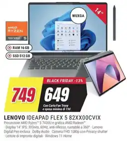 Trony LENOVO IDEAPAD FLEX 5 82XX00CVIX offerta