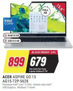 Trony ACER ASPIRE GO 15 AG15-72P-5628 offerta