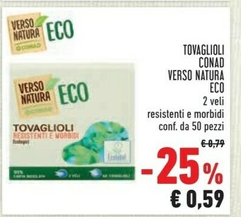Conad City Conad verso natura tovaglioli offerta