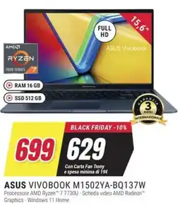 Trony ASUS VIVOBOOK M1502YA-BQ137W offerta