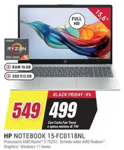 Trony HP NOTEBOOK 15-FC0118NL offerta