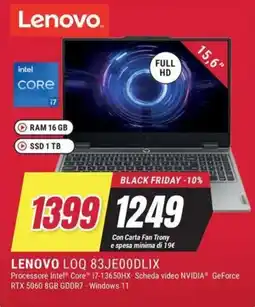Trony LENOVO LOQ 83JE00DLIX offerta