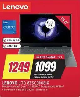 Trony LENOVO LOQ 83SC00681X offerta