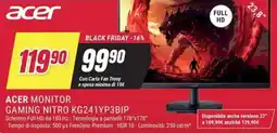 Trony ACER MONITOR GAMING NITRO KG241YP3BIP offerta