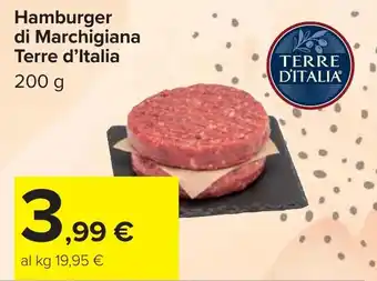 Carrefour Hamburger di Marchigiana Terre d'Italia offerta