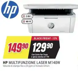 Trony HP MULTIFUNZIONE LASER M140W offerta