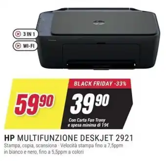 Trony HP MULTIFUNZIONE DESKJET 2921 offerta