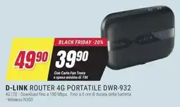 Trony D-link router 4G portatile DWR-932 offerta