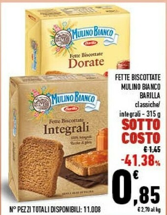 Conad City Fette biscottate mulino bianco offerta