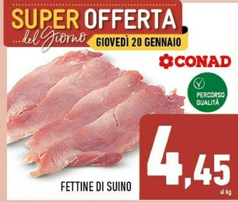 Conad City Fettine di suino offerta