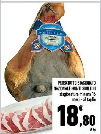 Conad City Monti sibillini prosciutto stagionato nazionale offerta