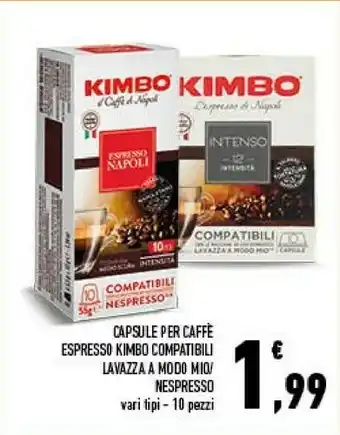 Conad City Capsule per caffe espresso compatibili lavazza a modo mio offerta