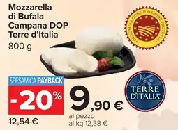 Carrefour Mozzarella di Bufala Campana DOP Terre d'Italia offerta
