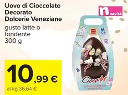 Carrefour Uovo di Cioccolato Decorato Dolcerie Veneziane offerta