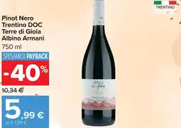 Carrefour Pinot Nero Trentino DOC Terre di Gioia Albino Armani offerta