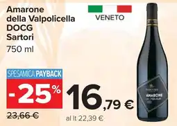 Carrefour Amarone della Valpolicella DOCG Sartori offerta