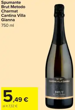 Carrefour Spumante Brut Metodo Charmat Cantina Villa Gianna offerta