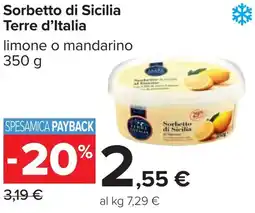 Carrefour Sorbetto di Sicilia Terre d'Italia offerta