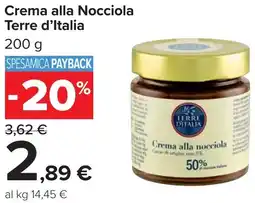 Carrefour Crema alla Nocciola Terre d'Italia offerta