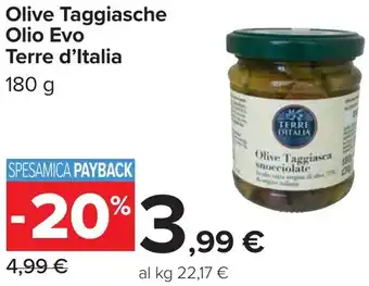 Carrefour Olive Taggiasche Olio Evo Terre d'Italia offerta